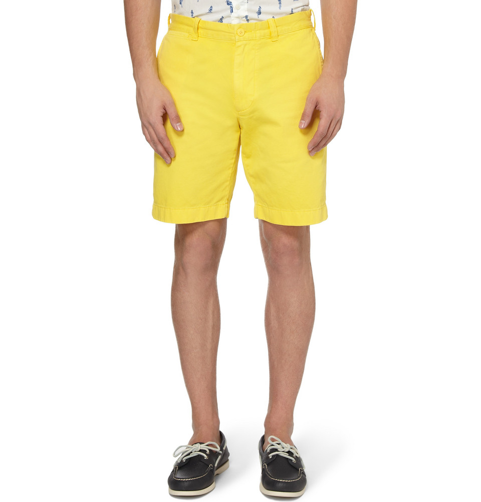 J.Crew Stanton Cottontwill Shorts in Yellow for Men Lyst